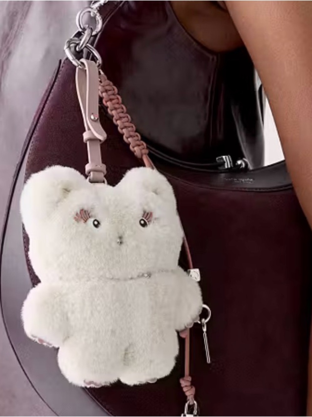 KATE SPADE Monsters Clover Cat Bag Charm NWT KP545